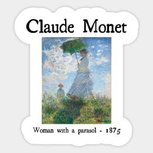 Woman with a parasol by Claude Monet Sticker